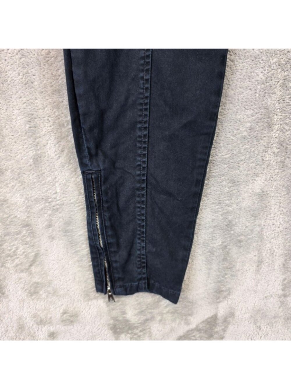 Lauren Ralph Lauren Cargo Pants Womens 4 Blue Twill Slim Ankle Zip Stretch - Picture 5 of 12